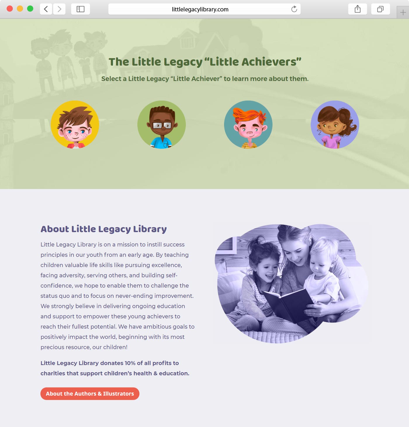 Little Legacy Library website design